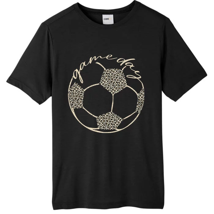 Soccer Game Day Leopard Cheetah Print Soccer Fan ChromaSoft Performance T-Shirt