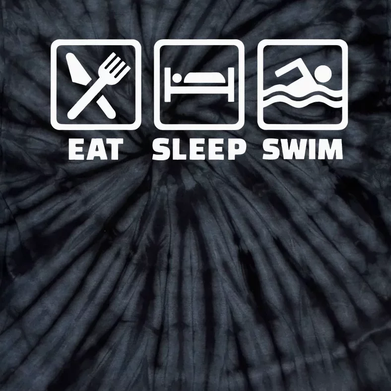 Swimmer Gift Eat Sleep Swim Repeat Swimming Tie-Dye T-Shirt