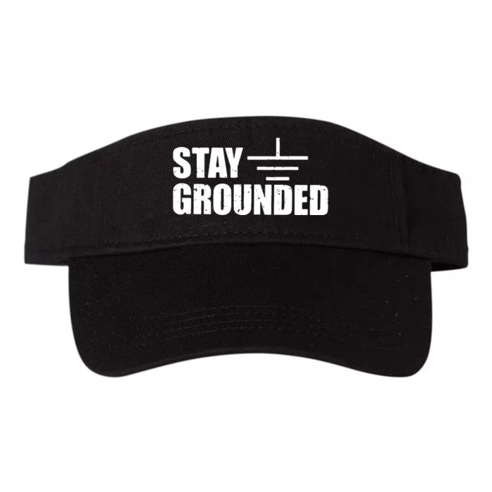 Stay Grounded Electrical Engineering Joke Valucap Bio-Washed Visor