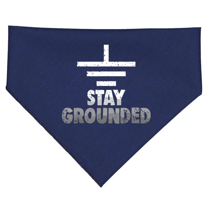 Stay Grounded Electrical Engineering Symbol Engineers Joke USA-Made Doggie Bandana