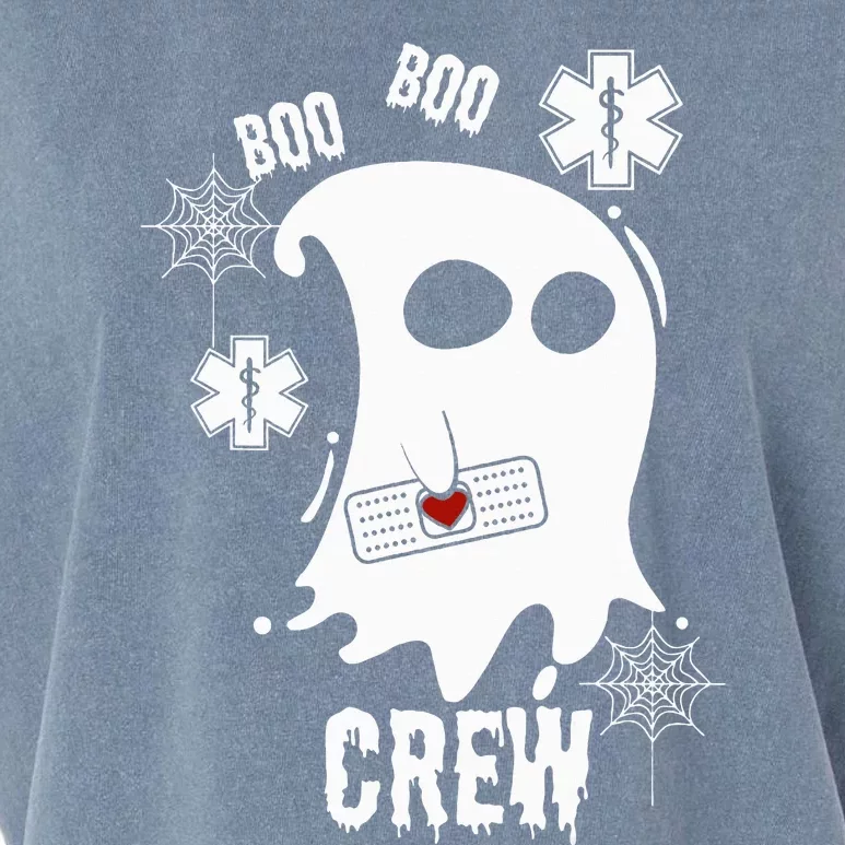 Spooky Ghost EMT Crew Outfit Fun and Simple Halloween Present Garment-Dyed Women's Muscle Tee