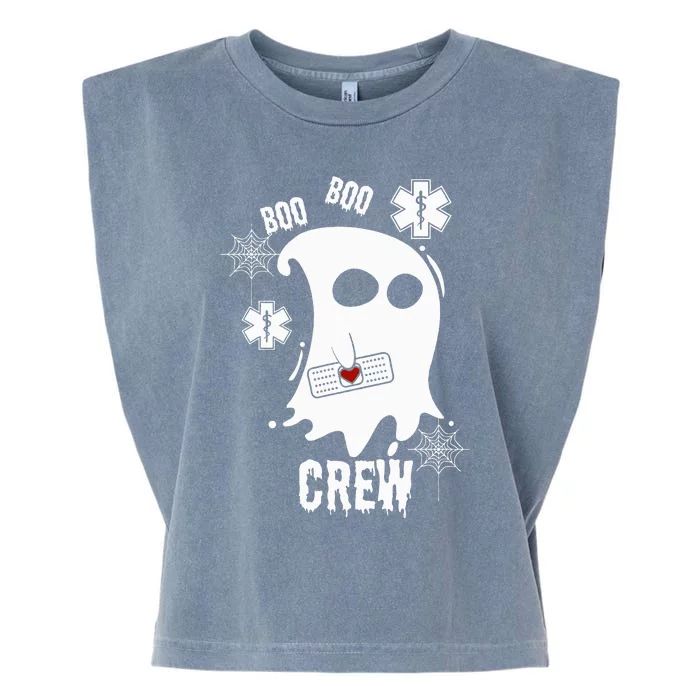 Spooky Ghost EMT Crew Outfit Fun and Simple Halloween Present Garment-Dyed Women's Muscle Tee