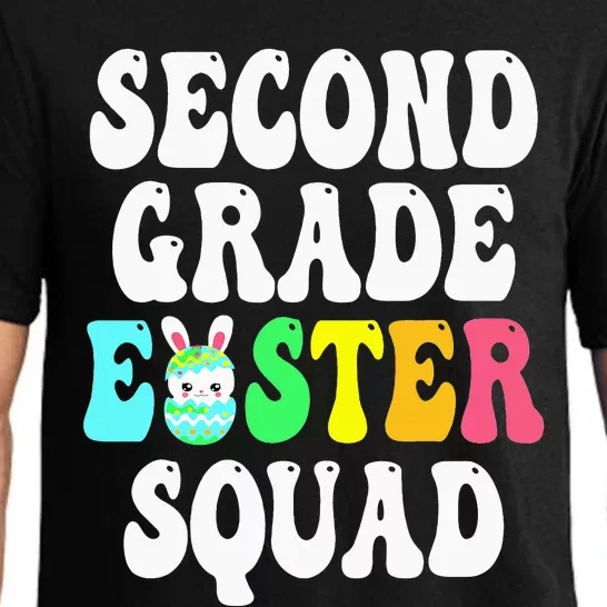 Second Grade Easter Squad Funny Easter Day 2nd Grade Teacher Pajama Set