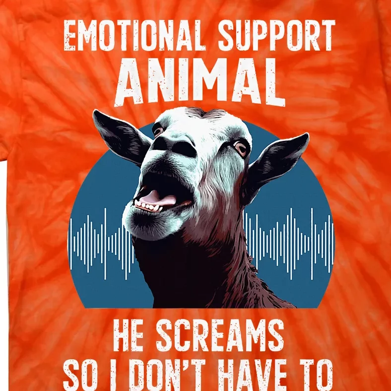 Screaming Goat Emotional Support Animal Goat Owner Raiser Tie-Dye T-Shirt