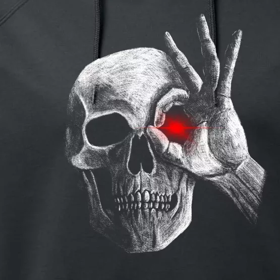 Skeleton Glowing Eye Performance Fleece Hoodie