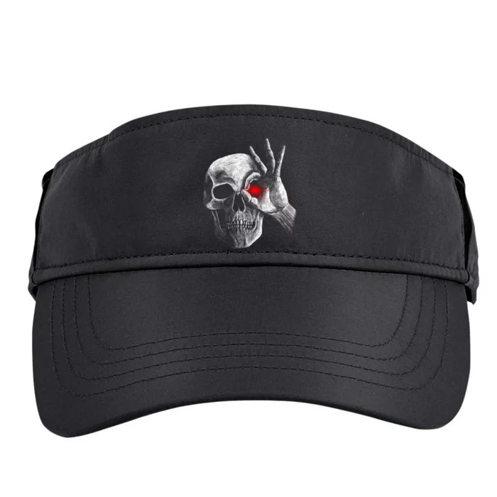 Skeleton Glowing Eye Adult Drive Performance Visor