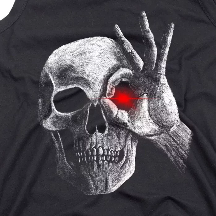 Skeleton Glowing Eye Tank Top