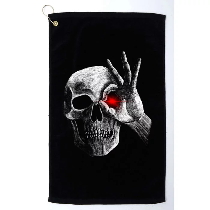 Skeleton Glowing Eye Platinum Collection Golf Towel