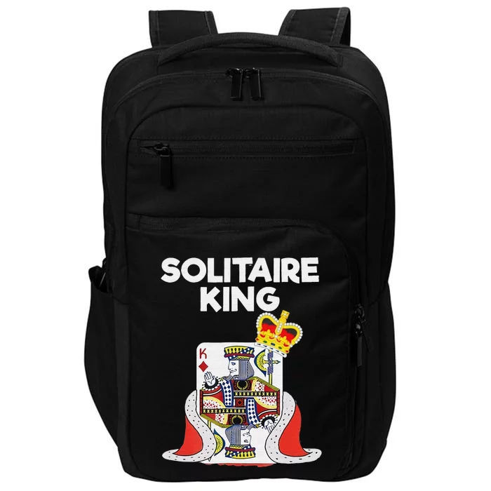 Solitaire Gifts Funny King Card Game Spider Solitaire Impact Tech Backpack