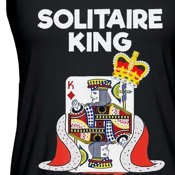 Solitaire Gifts Funny King Card Game Spider Solitaire Ladies Essential Flowy Tank