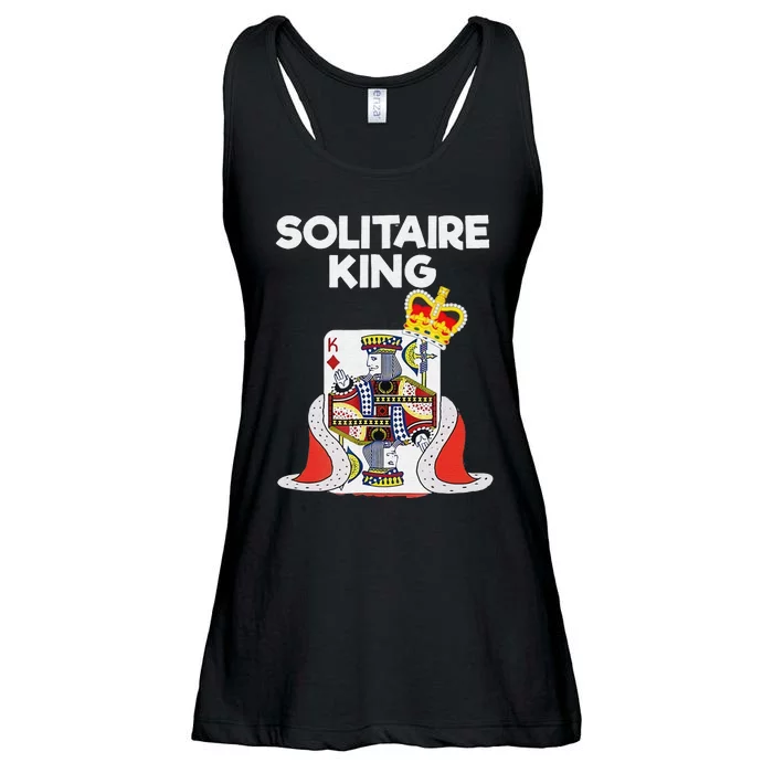 Solitaire Gifts Funny King Card Game Spider Solitaire Ladies Essential Flowy Tank