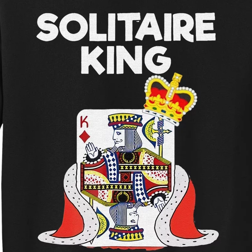 Solitaire Gifts Funny King Card Game Spider Solitaire Tall Sweatshirt