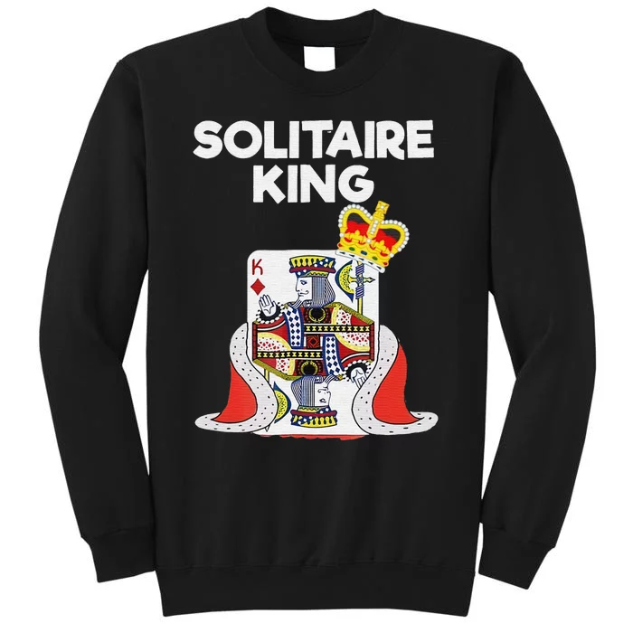 Solitaire Gifts Funny King Card Game Spider Solitaire Tall Sweatshirt