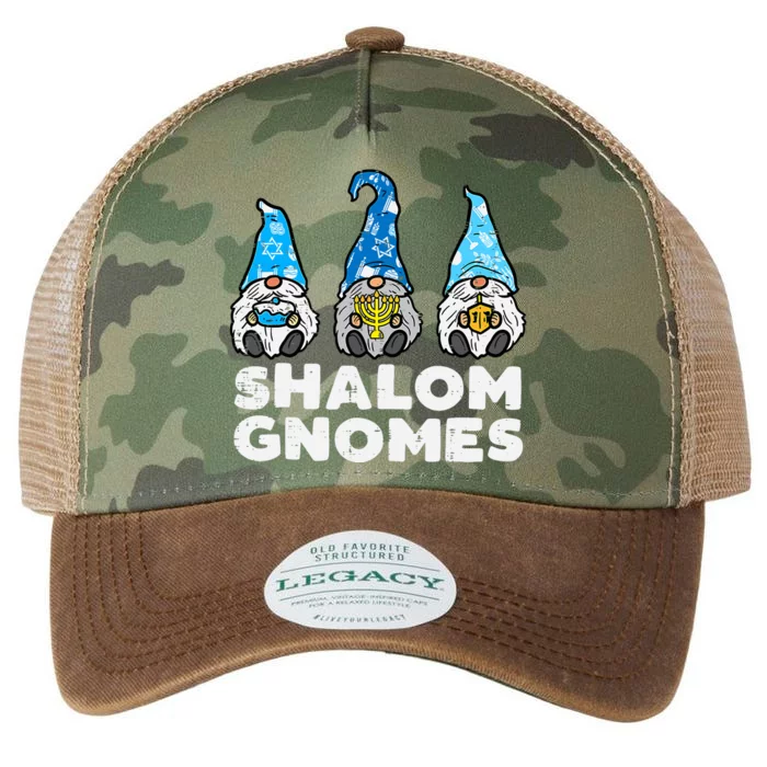 Shalom Gnomes Funny Jew Hanukkah Pajamas Chanukah Pjs Legacy Tie Dye Trucker Hat