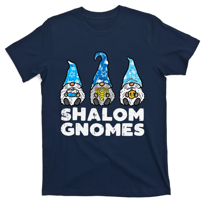 Shalom Gnomes Funny Jew Hanukkah Pajamas Chanukah Pjs T-Shirt