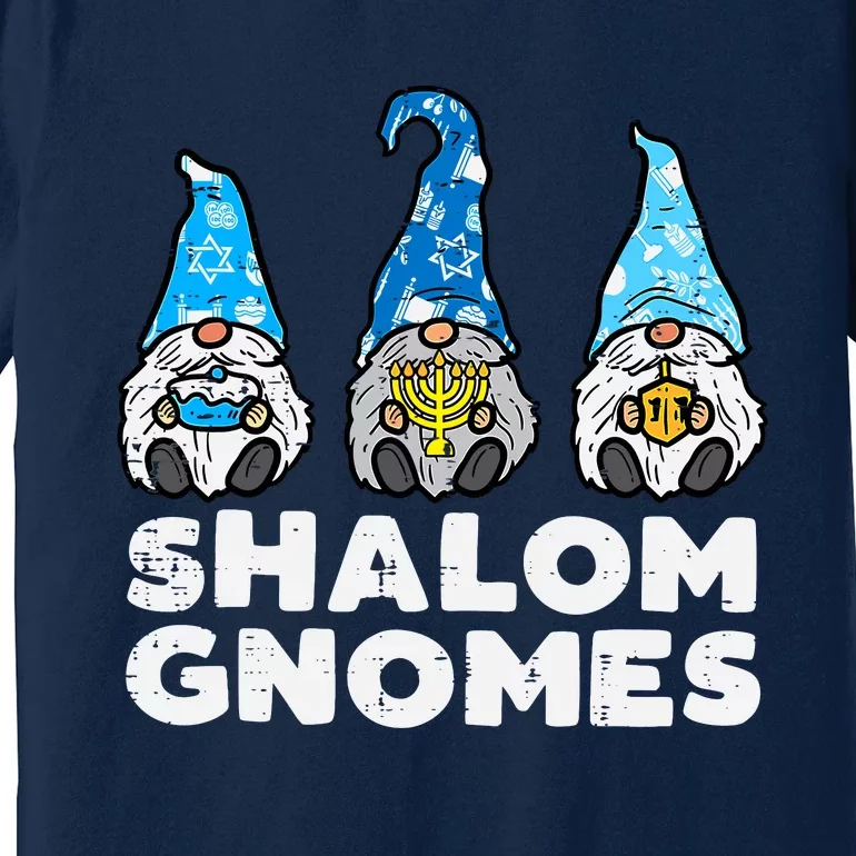 Shalom Gnomes Funny Jew Hanukkah Pajamas Chanukah Pjs Premium T-Shirt