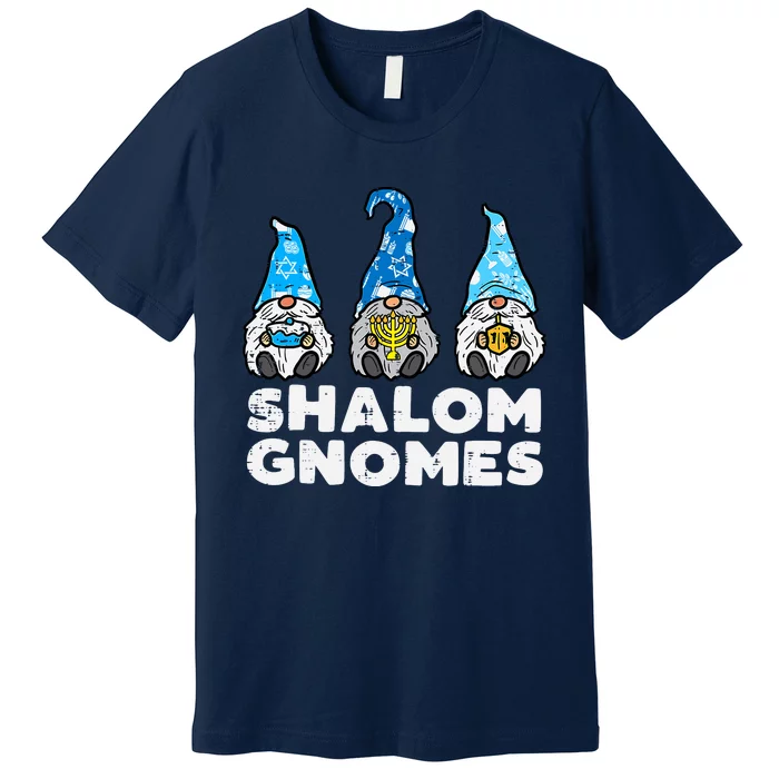 Shalom Gnomes Funny Jew Hanukkah Pajamas Chanukah Pjs Premium T-Shirt