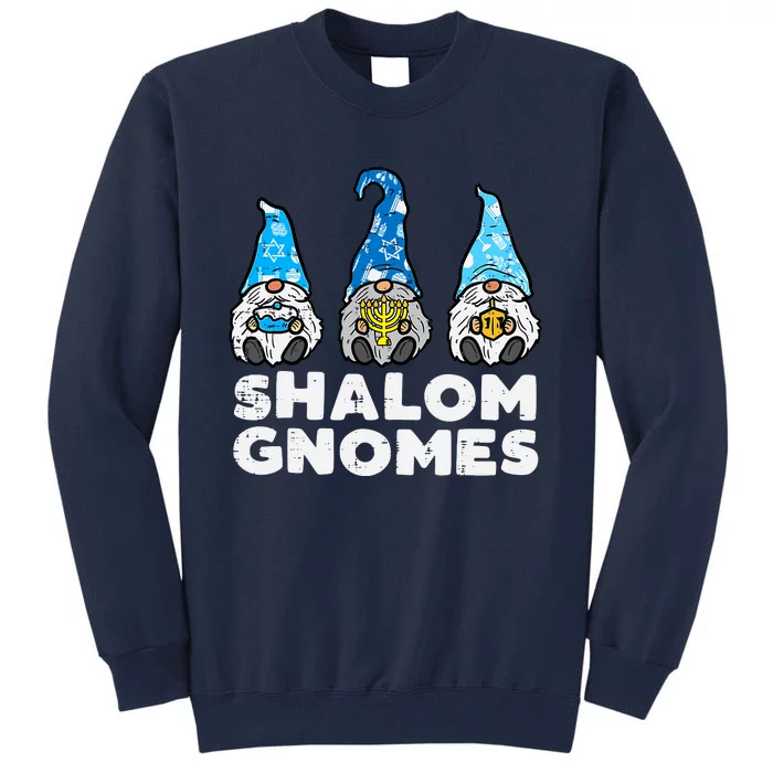 Shalom Gnomes Funny Jew Hanukkah Pajamas Chanukah Pjs Tall Sweatshirt