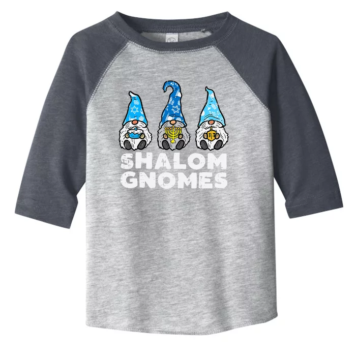 Shalom Gnomes Funny Jew Hanukkah Pajamas Chanukah Pjs Toddler Fine Jersey T-Shirt