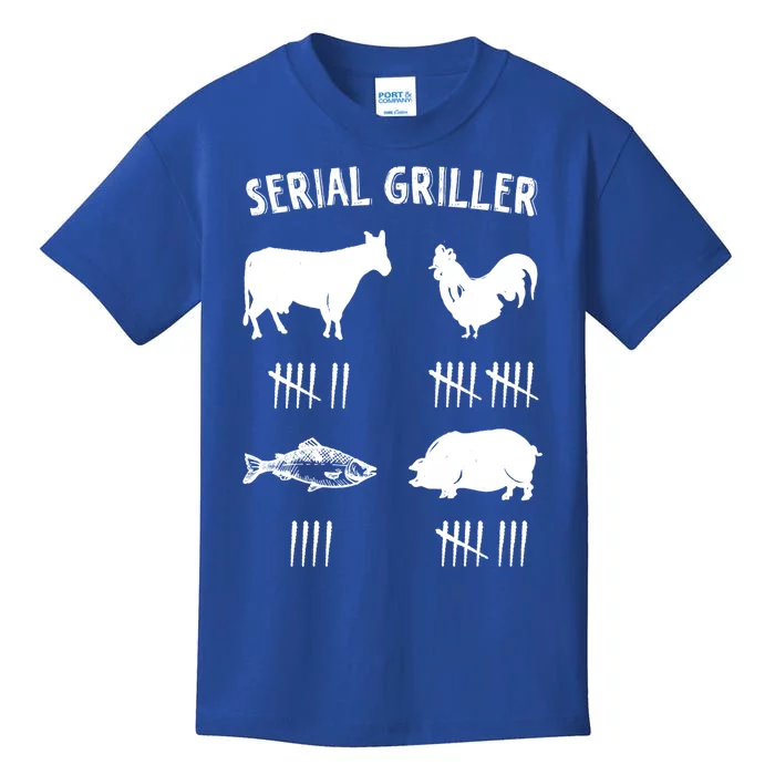 Serial Griller Fathers Day Funny Grilling Grill Bbq Master Cool Gift Kids T-Shirt