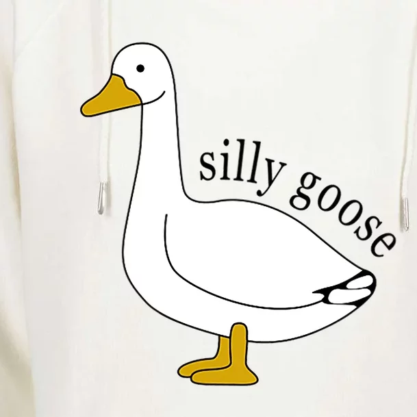 Silly Goose Funny Goose Meme Cute Goose Trendy Clothing Womens Funnel Neck Pullover Hood