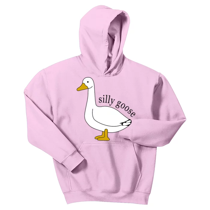 Silly Goose Funny Goose Meme Cute Goose Trendy Clothing Kids Hoodie