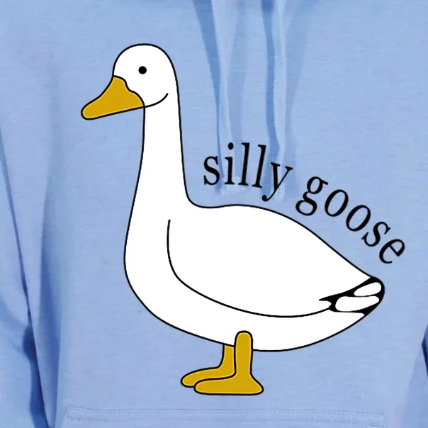 Silly Goose Funny Goose Meme Cute Goose Trendy Clothing Unisex Surf Hoodie