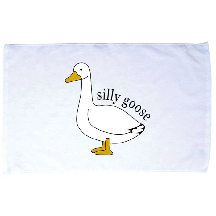 Silly Goose Funny Goose Meme Cute Goose Trendy Clothing Microfiber Hand Towel