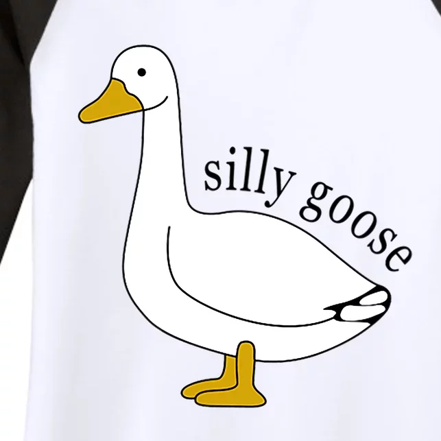 Silly Goose Funny Goose Meme Cute Goose Trendy Clothing Women's Tri-Blend 3/4-Sleeve Raglan Shirt