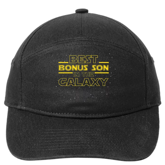 Stepson Gift For Bonus Son Best Bonus Son In Galaxy 7-Panel Snapback Hat