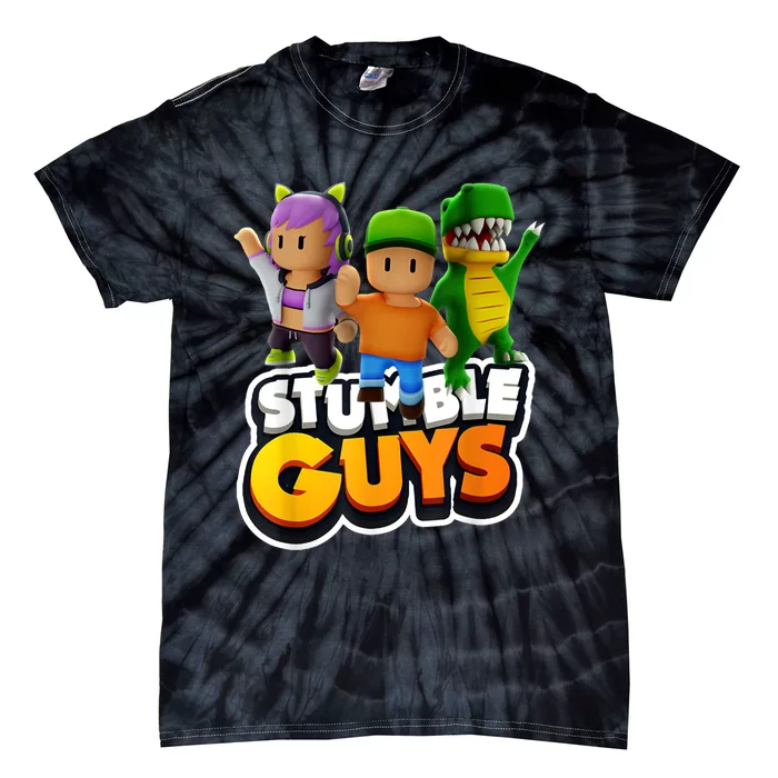 Stumble Guys Funny Stumble Guys Game For Girls Tie-Dye T-Shirt