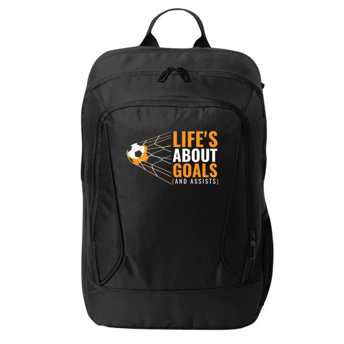 Soccer Gift For Boys 'Life's About Goals' Boys Soccer Gift City Backpack