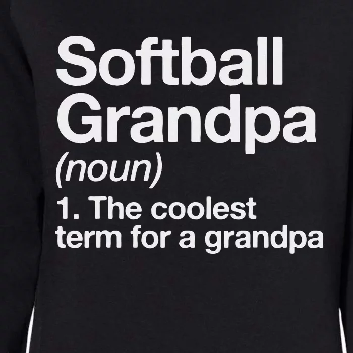 Softball Grandpa Funny Softball Grandpa Softball Lover Womens California Wash Sweatshirt