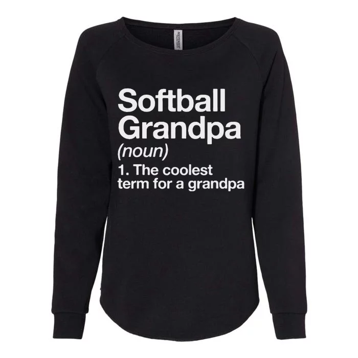 Softball Grandpa Funny Softball Grandpa Softball Lover Womens California Wash Sweatshirt