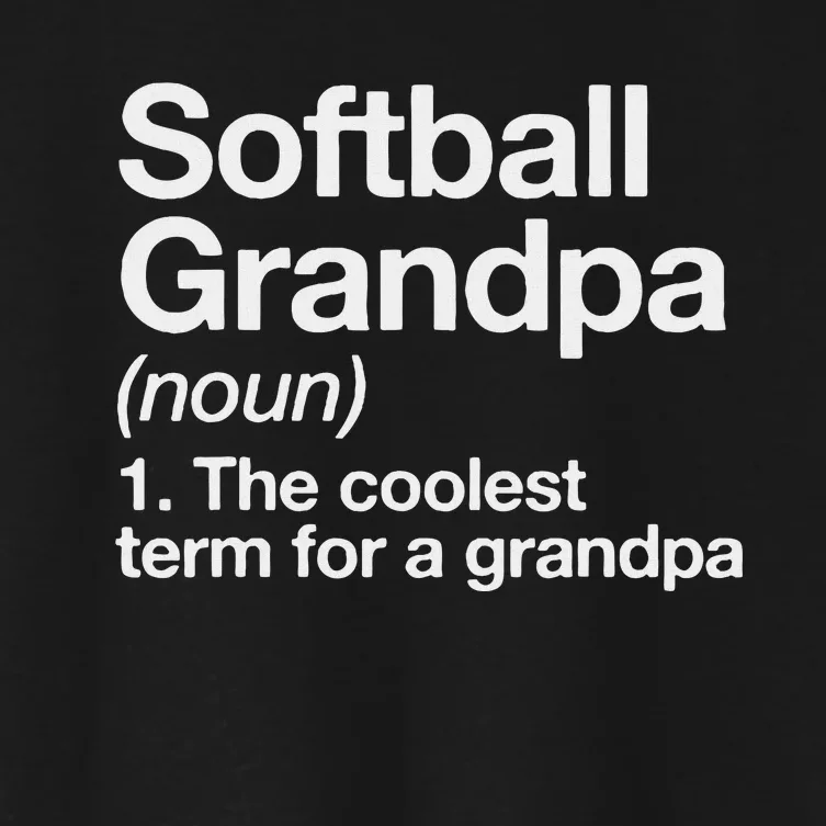 Softball Grandpa Funny Softball Grandpa Softball Lover Women's Crop Top Tee