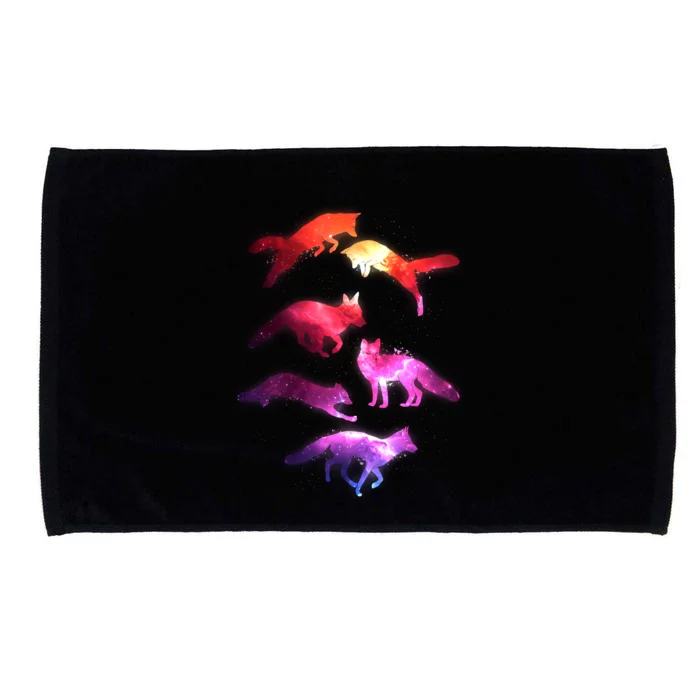 Space Galaxy Foxes Microfiber Hand Towel