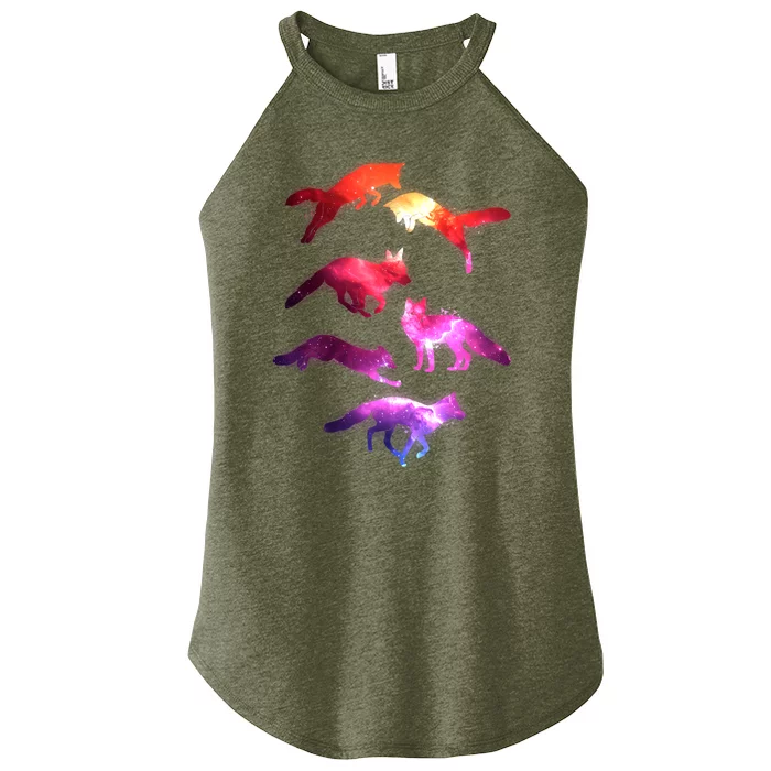 Space Galaxy Foxes Women’s Perfect Tri Rocker Tank