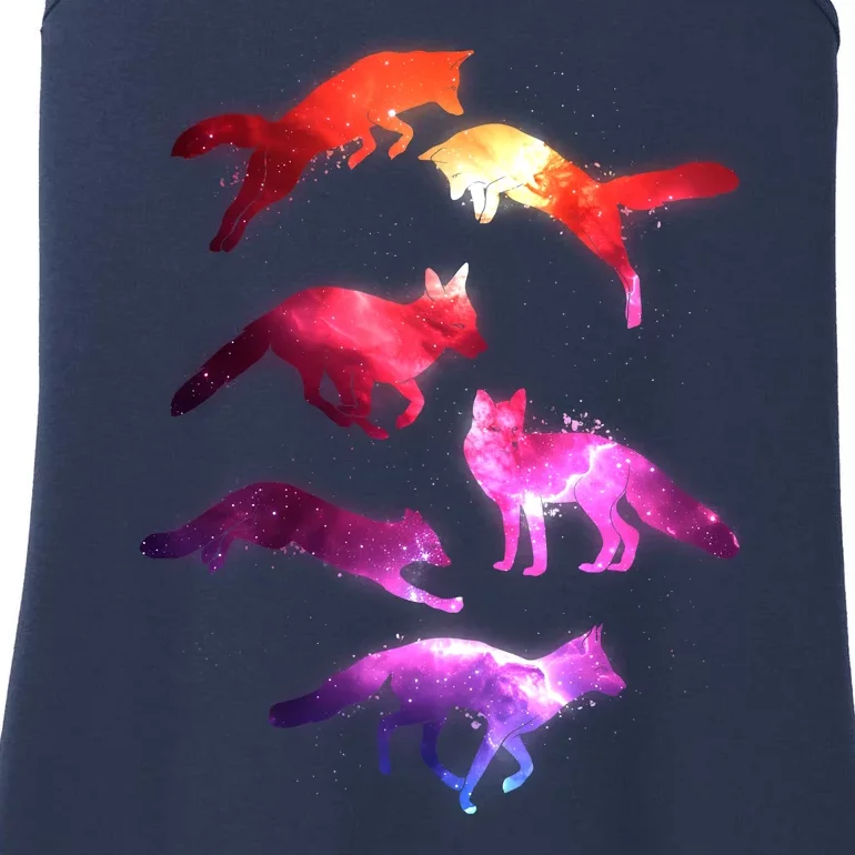 Space Galaxy Foxes Ladies Essential Tank