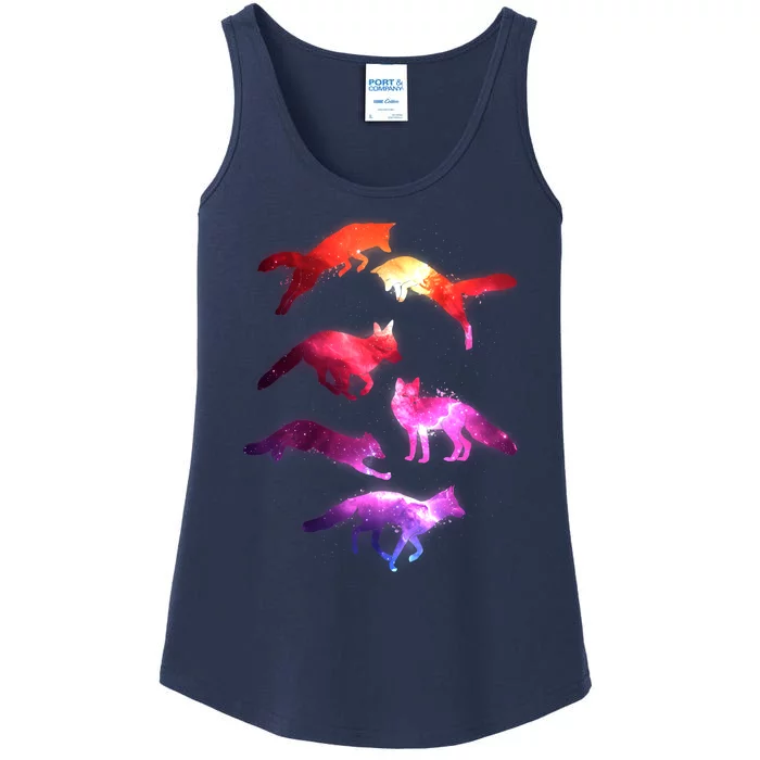 Space Galaxy Foxes Ladies Essential Tank