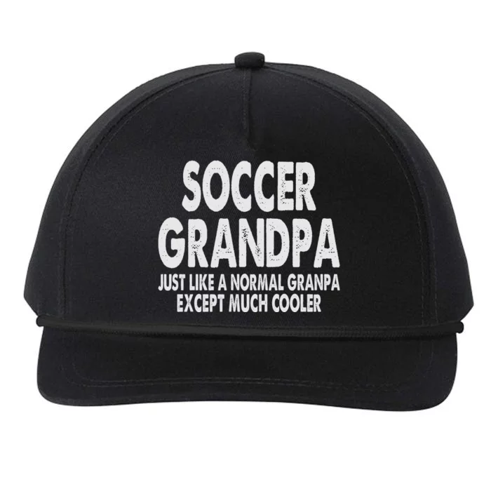 Soccer Grandpa Fathers Day Gifts Grandfather Snapback Five-Panel Rope Hat