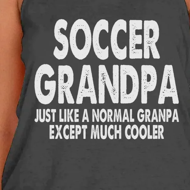 Soccer Grandpa Fathers Day Gifts Grandfather Women's Knotted Racerback Tank