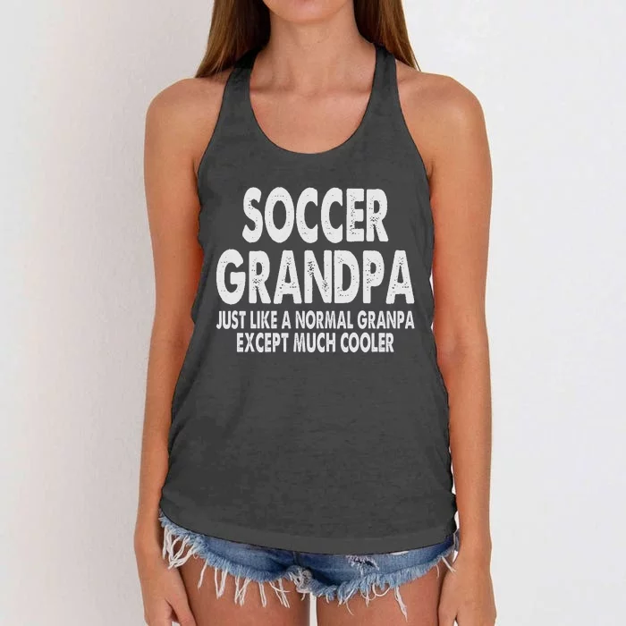 Soccer Grandpa Fathers Day Gifts Grandfather Women's Knotted Racerback Tank