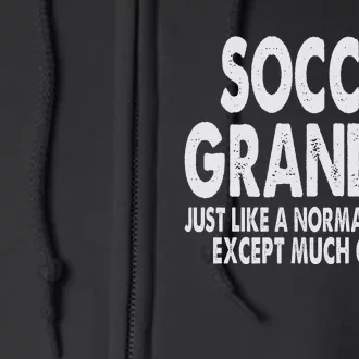 Soccer Grandpa Fathers Day Gifts Grandfather Full Zip Hoodie