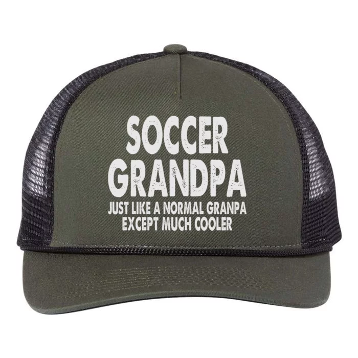 Soccer Grandpa Fathers Day Gifts Grandfather Retro Rope Trucker Hat Cap