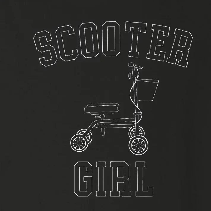 Scooter Girl Funny Broken Foot Ankle Injury Surgery Recovery Toddler Long Sleeve Shirt