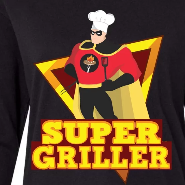 Super Griller Funny Grill Master Meat Smoking Bbq Gift Meaningful Gift Womens Cotton Relaxed Long Sleeve T-Shirt