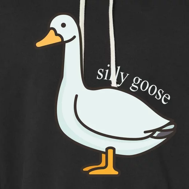 Silly Goose Funny Garment-Dyed Fleece Hoodie