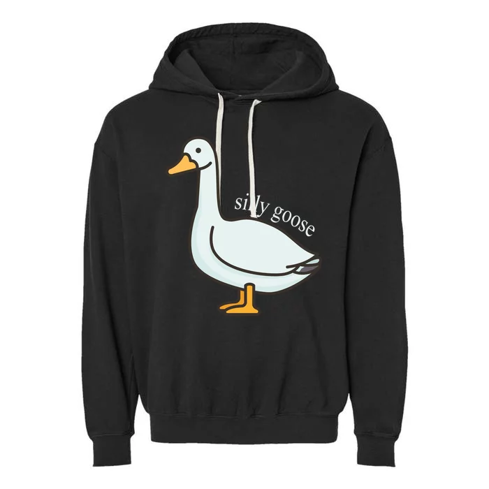 Silly Goose Funny Garment-Dyed Fleece Hoodie