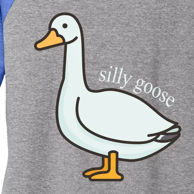 Silly Goose Funny Women's Tri-Blend 3/4-Sleeve Raglan Shirt