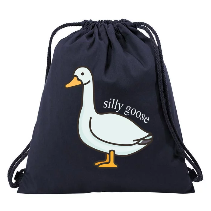 Silly Goose Funny Drawstring Bag